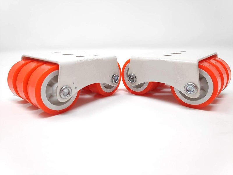 THOISEWELT Caster Wheel 6 Tyre Sound Proof Rolling Tyre Sofa Bed Kabat Table Trolly 250kg Medium Wight Load Capcity Orangle Color Pack Of 4 - Image 1