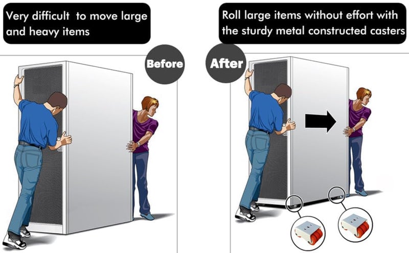 THOISEWELT Caster Wheel 6 Tyre Sound Proof Rolling Tyre Sofa Bed Kabat Table Trolly 250kg Medium Wight Load Capcity Orangle Color Pack Of 4 - Image 5