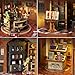 Plustopoy DIY Miniature House Kit for Adults Mini Wooden Dollhouse Kit Book Shop Tiny House Diorama Building Kits with Light 3D Wooden Puzzles Bookend Shelf Insert Decor Creative Craft - Image 4