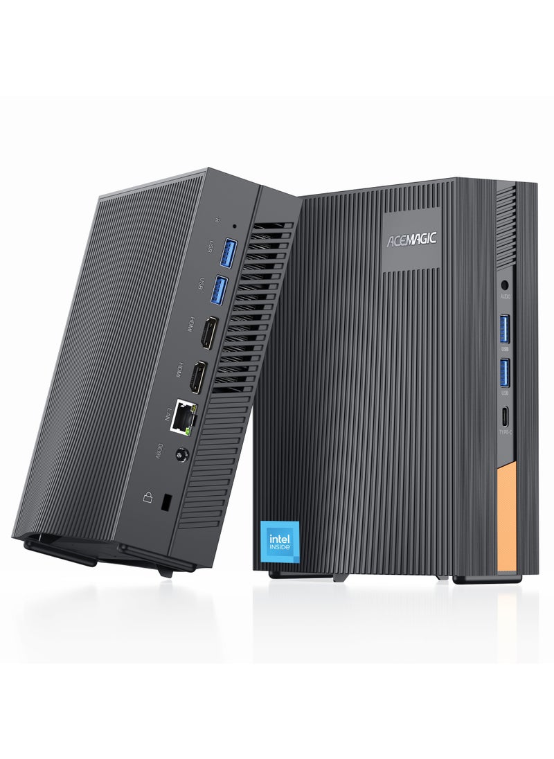 ACEMAGIC - Mini PC, Intel I5-11500B(up to 4.6GHz) Processor, 16GB RAM 512GB SSD, 4K UHD/Small PC, 2.4/5G WiFi, Bluetooth 5.2/HDMI/Business/Office/HTPC/Windows 11 Pro - Image 1
