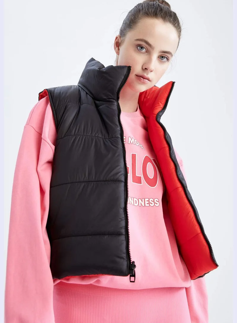 DeFacto Woman Relax Fit Hoodie Outer Wear Vest
