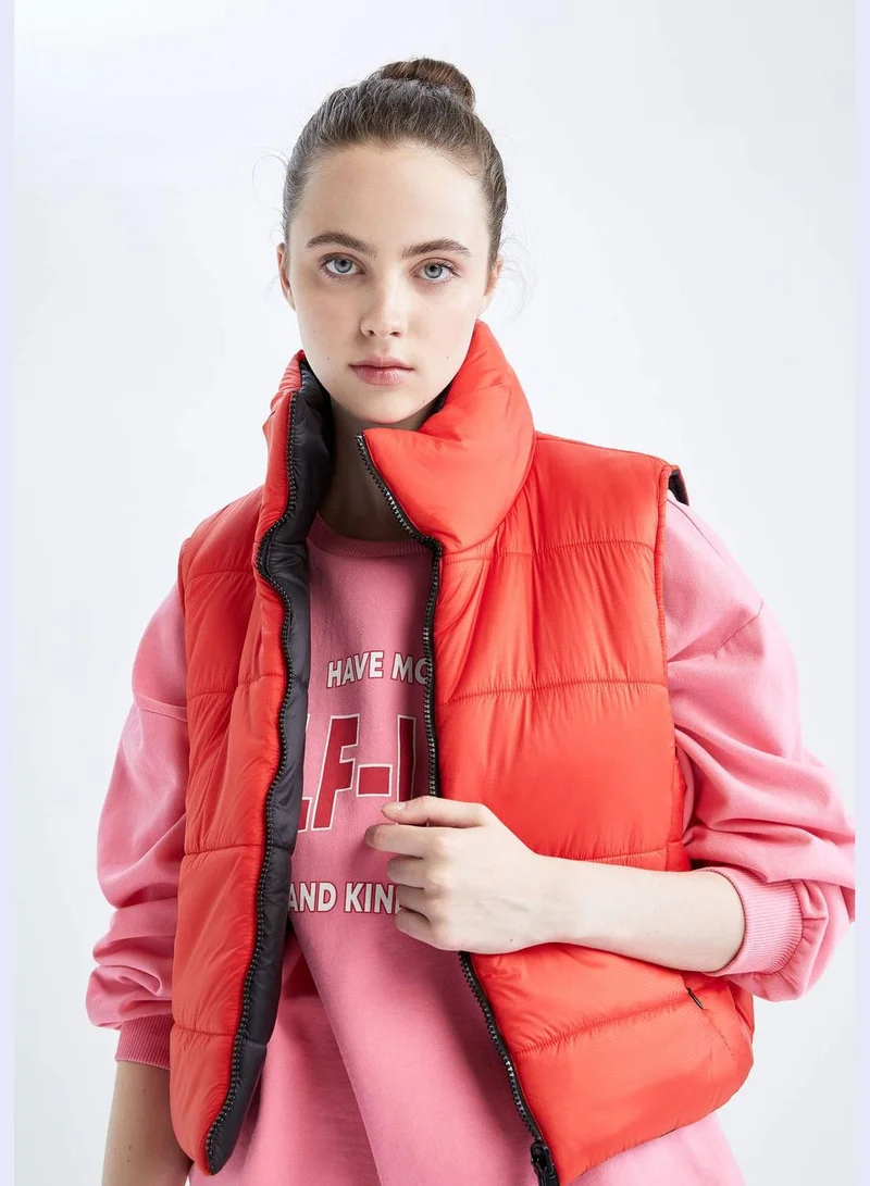 DeFacto Woman Relax Fit Hoodie Outer Wear Vest
