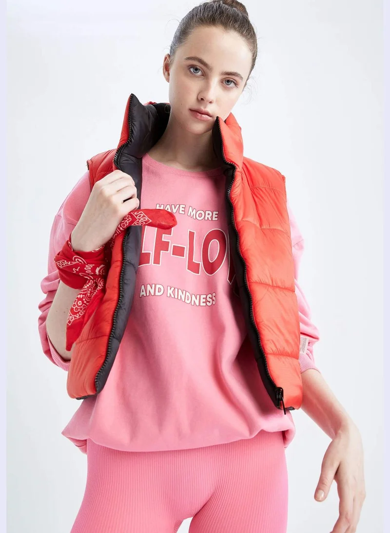 DeFacto Woman Relax Fit Hoodie Outer Wear Vest