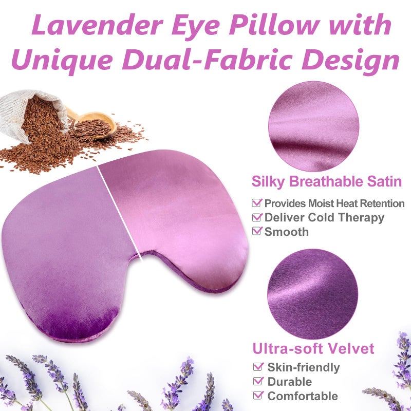 RelaxCoo Sinus Face Mask Heated for Headacheï¼ŒDry Eyes, Migraine, Sinus Pressure Relief, Warm Cold Compress, Lavander Eye Pillow Weighted for Relaxation, Sleep, Yoga, Microwavable Eye Heating Pad - Image 3