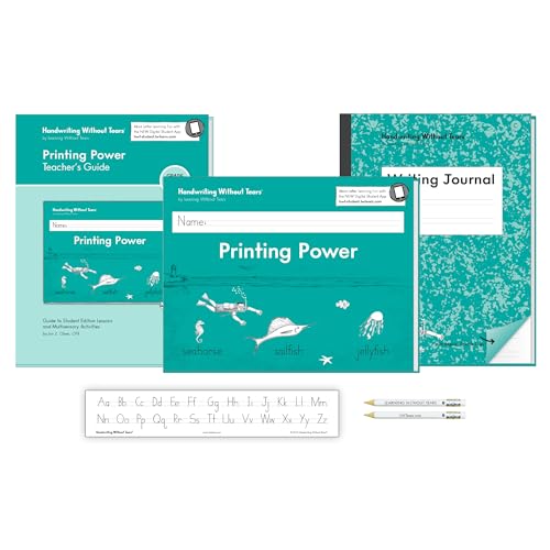 Handwriting Without Tears Kick Start Kindergarten Printing Bundle,Age 7+, 2nd Grade, Student & Teacher Workbooks, School & Home, Language Arts,Tutoring,Tiny Pencils Included - Image 1