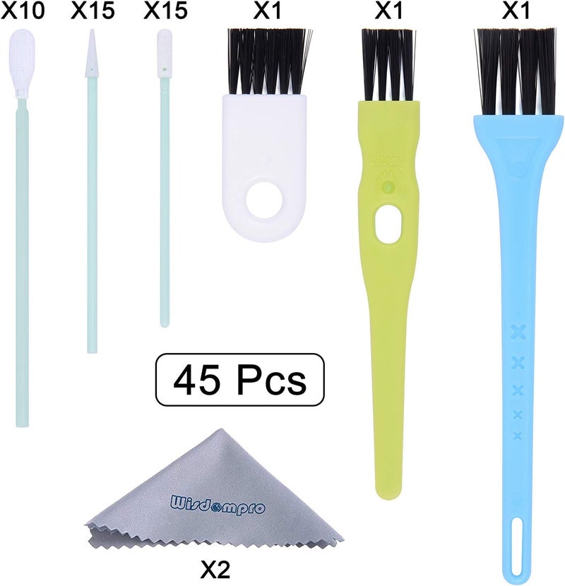 Wisdompro 45 Pcs Cell Phone Cleaning Kit, USB Charging Port Cleaner and Headphone Jack Brush Tool Set for Phones, Tablets, Earbuds, Laptops and Other Electronics - Image 2