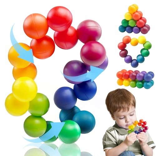 Dr.Kbder Sensory Autism Balls Toy for Toddler Kids Airplane Travel Toys for Age 35 57 34 48 School Fidget Classroom Autistic Calm Down Treasure Prize Box Dementia Activities Easter Basket Stuffers Gifts - Image 1