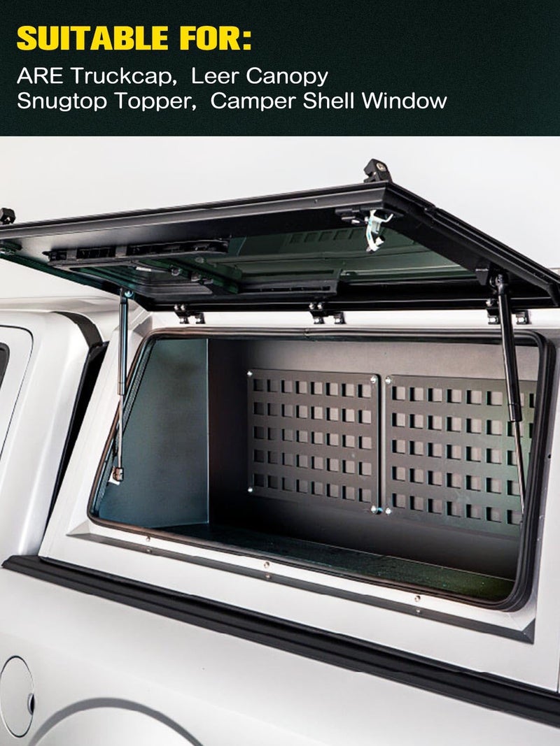 HelloAuto C16-23833 18 inch 100Lbs/445N Gas Struts Shocks Spring Lift Support for Tonneau Cover Leer are ATC Camper Shell Canopy Truck Topper Rear Window RV Bed Camper Topper Truck Cap, Set of 2 - Image 2