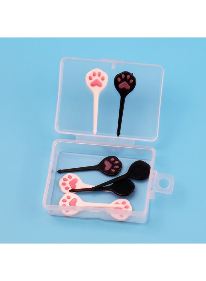 Japanese Cartoon Fruit Fork Cute Animal Fruit Fork Children Baby Special Fruit Sign Wholesale-Color:8pc Fruit Fork/cat Claw Boxed  - Image 1