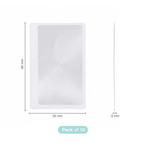 oddpod™ 10 Pcs Credit Card Size Fresnel Lens & Flexible Plastic 3X Magnifying Sheet - Pack of 10 - Image 3