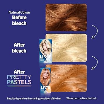 Live Schwarzkopf LIVE Pretty Pastels Semipermanent Peach Copper Hair Dye Lasts Up To 8 Washes Perfect Peach P122 Pack of 4 - Image 4