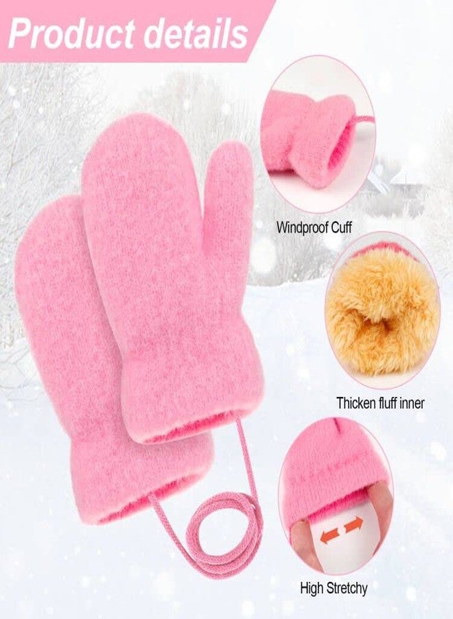 ONESING 2 Pair Toddler Mittens Baby Mittens Fluffy Lining Toddler Gloves Warm Gloves Winter Gloves for Girls Boys - Image 3