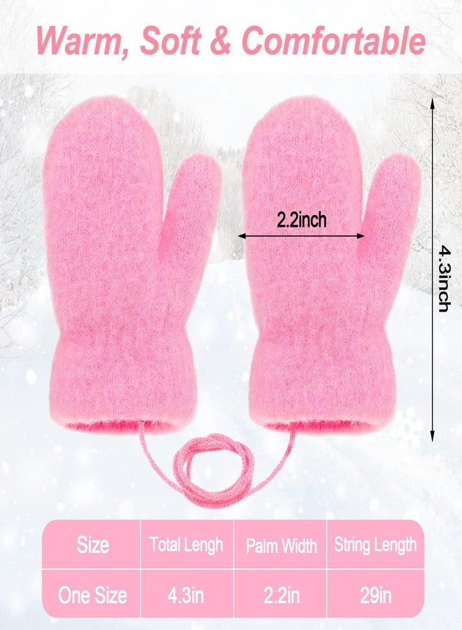 ONESING 2 Pair Toddler Mittens Baby Mittens Fluffy Lining Toddler Gloves Warm Gloves Winter Gloves for Girls Boys - Image 4