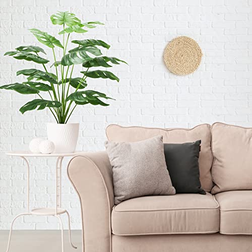 Guheake 28" Fake Plants Large, Artificial Floor Faux Monstera Plant with Planter for Home Office Decor Indoor - Image 4