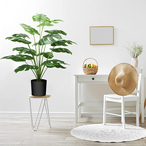 Guheake 28" Fake Plants Large, Artificial Floor Faux Monstera Plant with Planter for Home Office Decor Indoor - Image 5