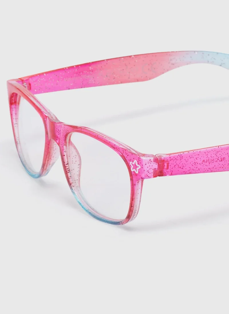 Matalan Pink Glitter Nomad Sunglasses