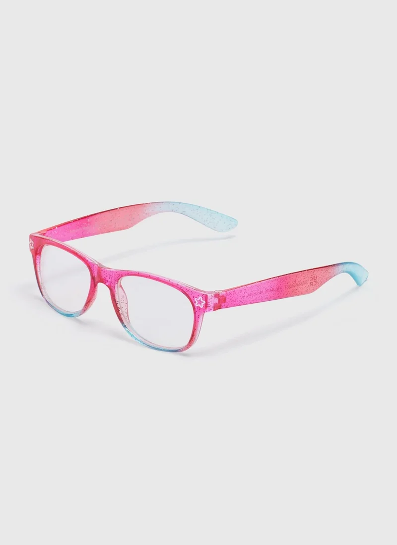 Matalan Pink Glitter Nomad Sunglasses