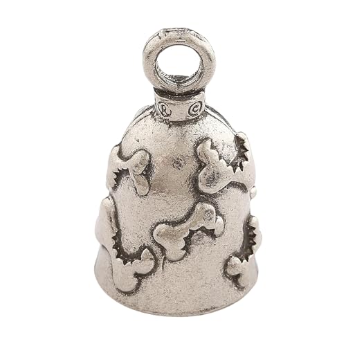 Guardian Bell Bulldog Biker Good Luck Bell w/Keyring & Black Velvet Gift Bag | Motorcycle Bell | Lead-Free Pewter | Good Luck Gift | Made in USA - Image 2