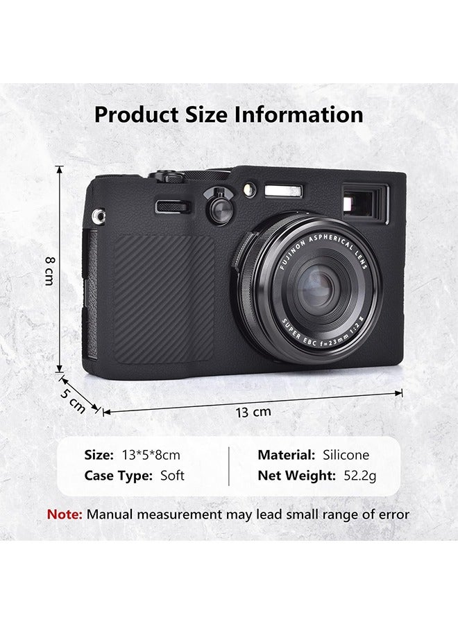 Unewshi Silicone Protective Case for Fujifilm X100VI Camera, Ultra-Thin Soft Rubber Cover, Anti-Scratch Slim Fit Lightweight Camera Shell, Shockproof & Dustproof Camera Case, Black  - Image 2