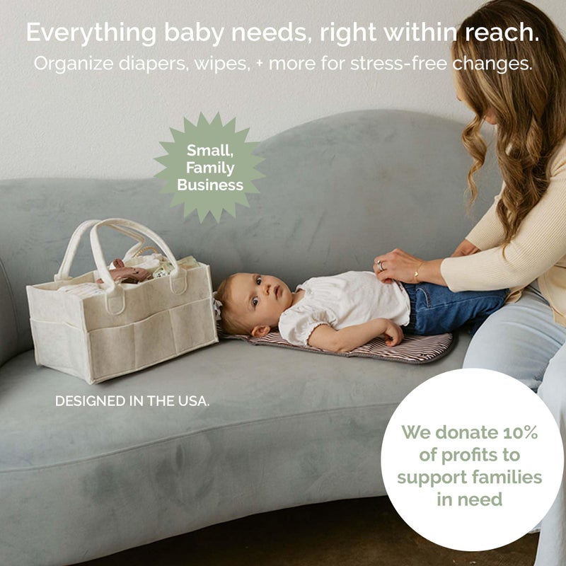 Felt Diaper Caddy Organizer - Image 1