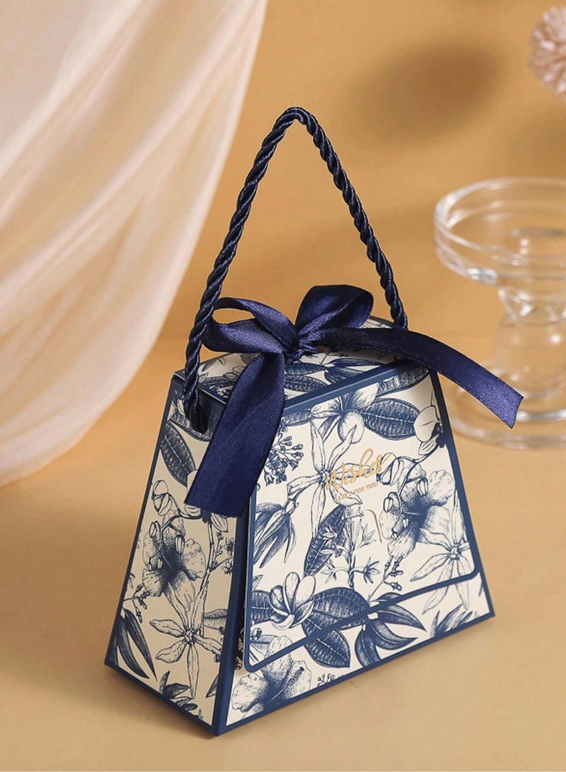 توزيعات عيد علب هدايا لتوزيعات هدايا العيد و أعياد الميلاد مثالية لتقديم الشوكولا والحلويات أو الهدايا مجموعة من 10 حبات، الأبعاد: 12.8 سم (طول) × 6.2 سم (عرض) × 10.8 سم (ارتفاع). - Image 1