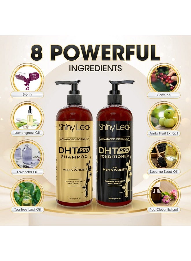 Shiny Leaf - DHT Pro Shampoo and Conditioner Advanced Formula with Procapil and Capixyl, DHT Blockers and Natural Extracts, Hair Loss Solution for Men and Women, Stimulates Follicles, Prevents Thinning Hair - Image 1