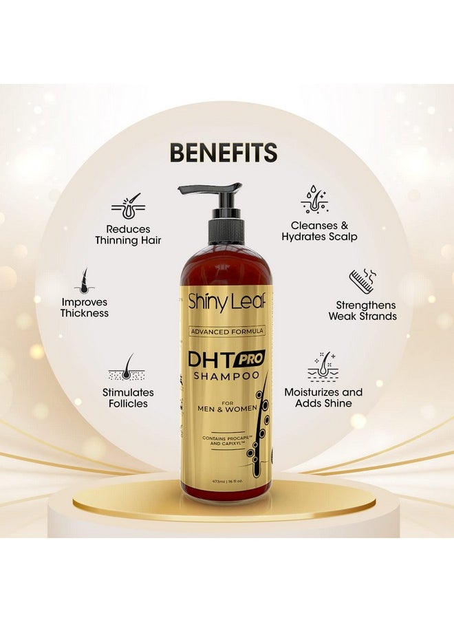 Shiny Leaf - DHT Pro Shampoo and Conditioner Advanced Formula with Procapil and Capixyl, DHT Blockers and Natural Extracts, Hair Loss Solution for Men and Women, Stimulates Follicles, Prevents Thinning Hair - Image 1