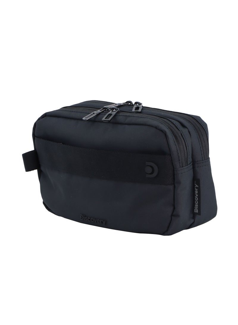Discovery Downtown Travel Toiletry Bag – Eco Recycled Dopp Kit with Multi-Compartment Zipper Organizer & Side Handle | Travel, Gym & Daily Grooming - Image 2