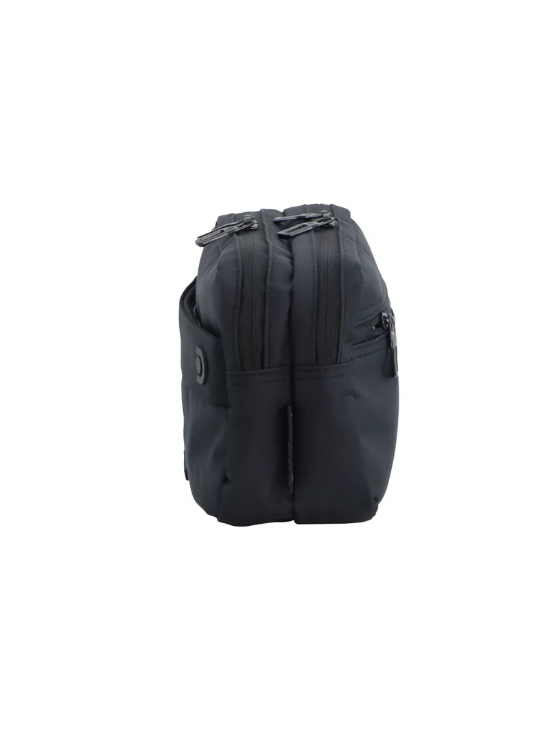 Discovery Black Downtown Travel Toiletry Bag – Eco Recycled Dopp Kit with Multi-Compartment Zipper Organizer & Side Handle | Travel, Gym & Daily Grooming  | Best Price UAE