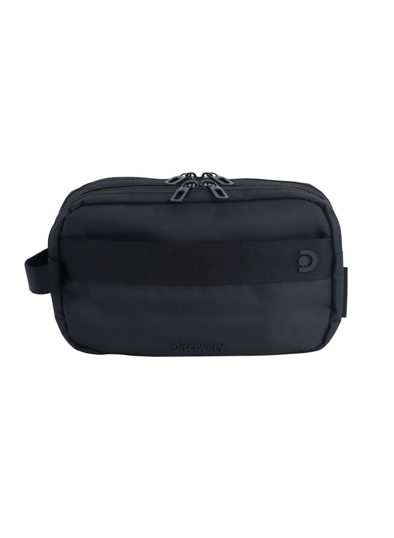 Discovery Downtown Travel Toiletry Bag – Eco Recycled Dopp Kit with Multi-Compartment Zipper Organizer & Side Handle | Travel, Gym & Daily Grooming - Image 1