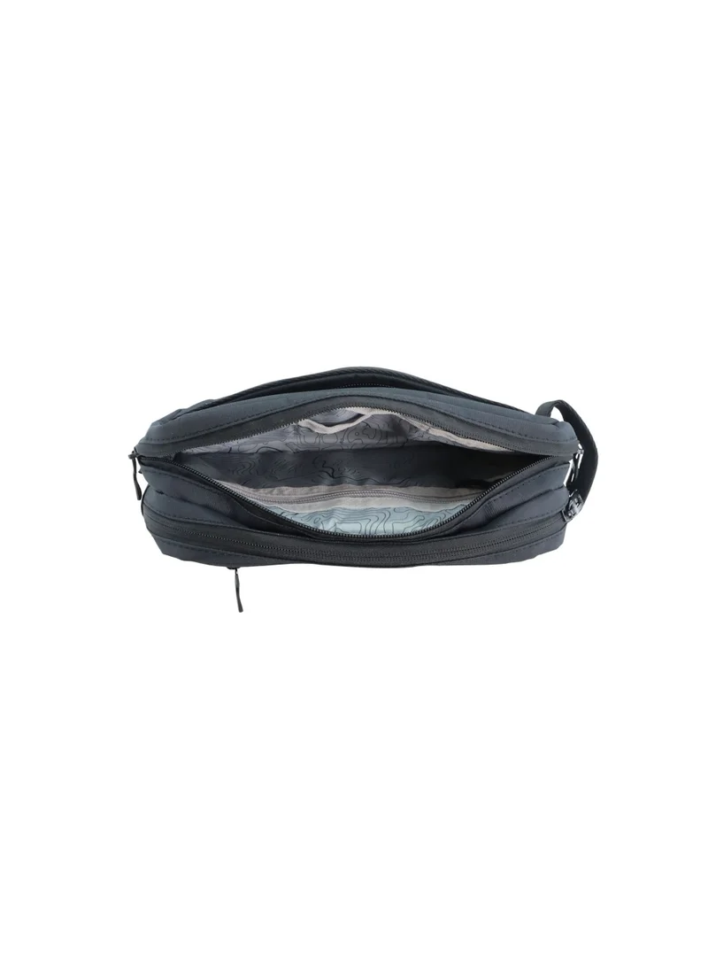 Discovery Black Downtown Travel Toiletry Bag – Eco Recycled Dopp Kit with Multi-Compartment Zipper Organizer & Side Handle | Travel, Gym & Daily Grooming  | Best Price UAE