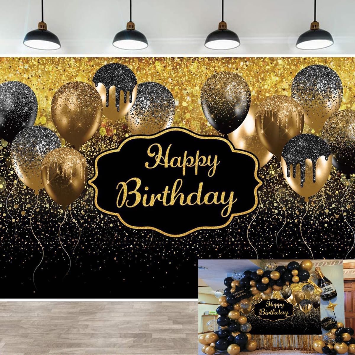 الرائد Al Raied Happy Birthday Backdrop Banner 7x5 Feet