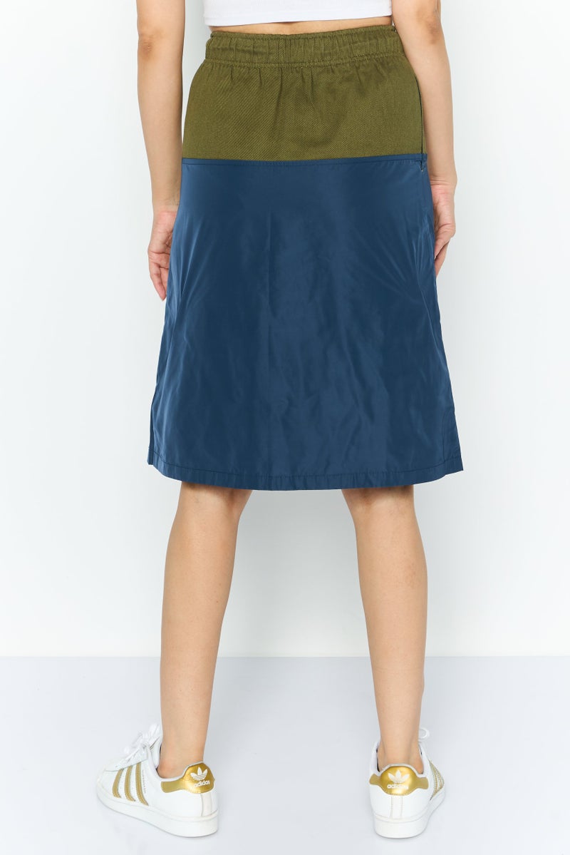 ESPRIT Women Brand Logo Midi Skirts, Olive - Image 3