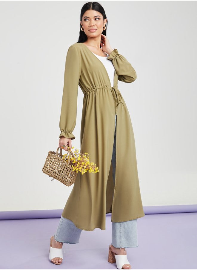 Styli - Maxi Length Kimono with Drawstring Detail - Image 1