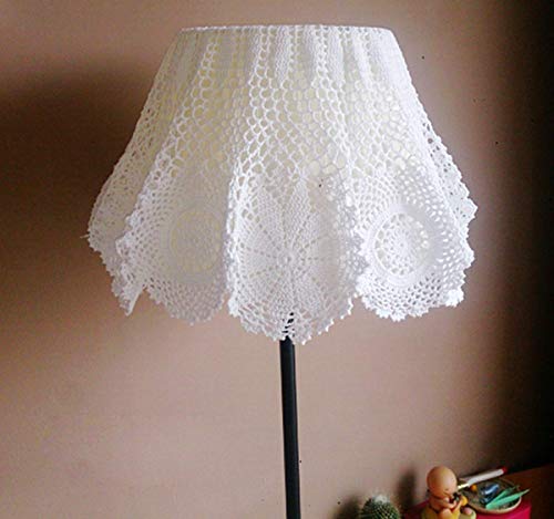 Hetao 100% Cotton Handmade Crochet Round Tablecloth Doilies Lace Table Covers,White, 27 Inch - Image 4