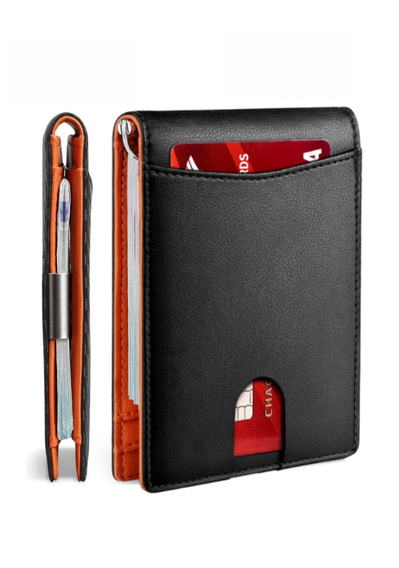 Men's Wallet - RFID Blocking Compact Wallet - Solid Color Wallet, PU Wallet, Scratch-Resistant, Secure and Reliable - Image 1