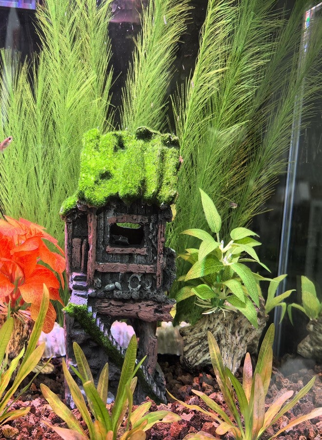 M2cbridge Fish Tank Artificial Silk Green Water Plants Aquarium Decor Soft Grass 3 Pack,8" - Image 4