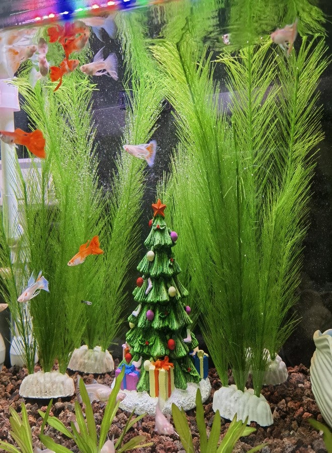 M2cbridge Fish Tank Artificial Silk Green Water Plants Aquarium Decor Soft Grass 3 Pack,8" - Image 2