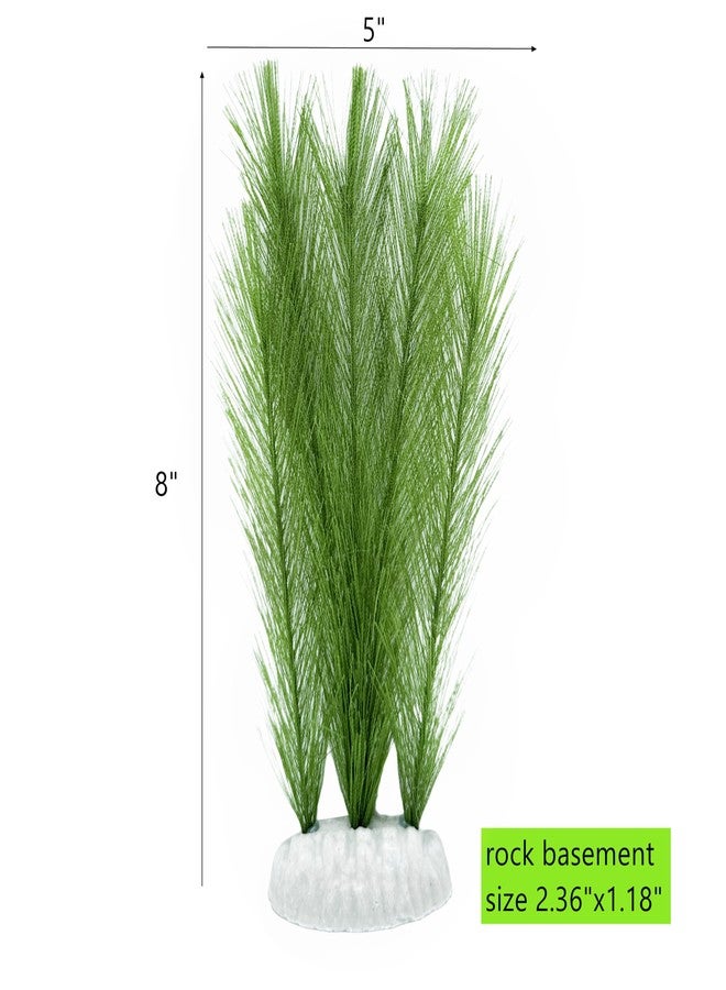 M2cbridge Fish Tank Artificial Silk Green Water Plants Aquarium Decor Soft Grass 3 Pack,8" - Image 3