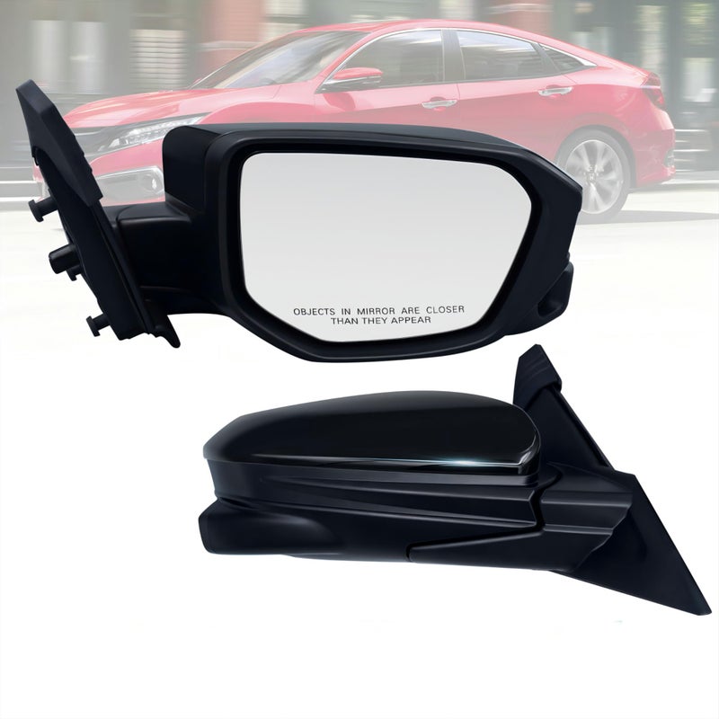 Passenger Side Mirror Compatible with Honda Civic 20162021 With Camera Heated Glass 11Pins Right Door Mirror Black