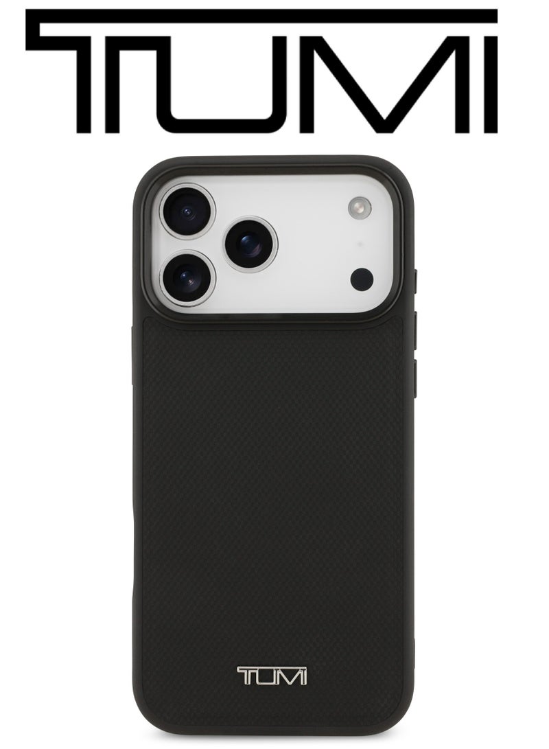 CG MOBILE Leather iPhone 17 Pro Max case. MagSafe wireless charging phone case. Velvet-lined iPhone 17 Pro Max case. Elegant French-designed iphone 17 pro max back cover certified in partnership with TUMI and CG MOBILE. - Image 1