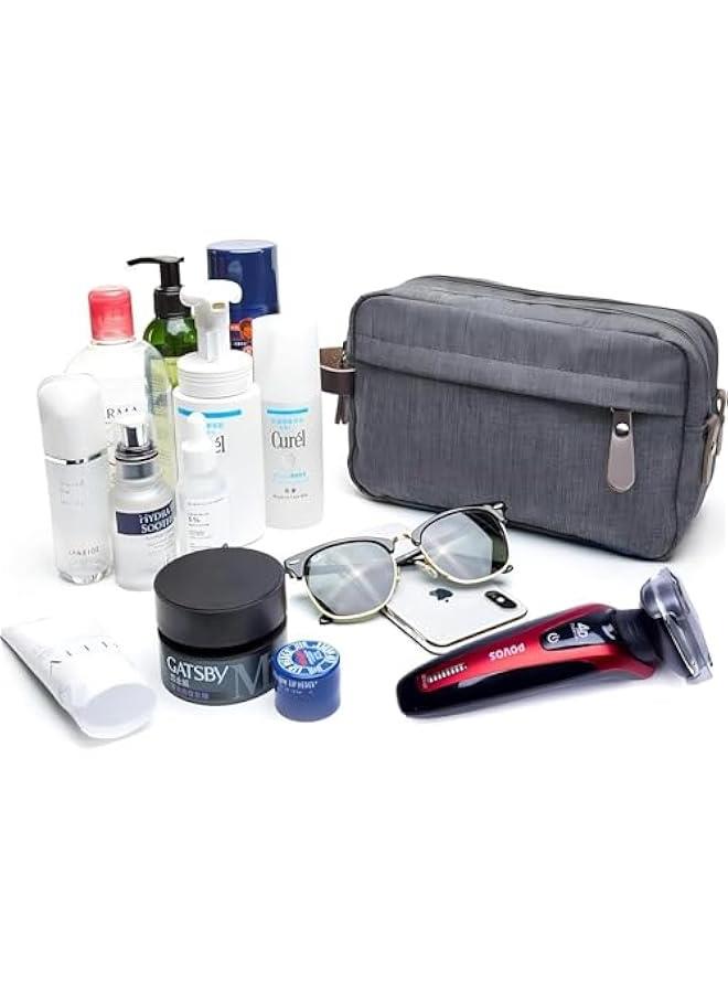 HOOKOR Toiletry Bag for Men, Large capacity waterproof Nylon Travel Toiletry Bag Dopp Kit (grey) - Image 5