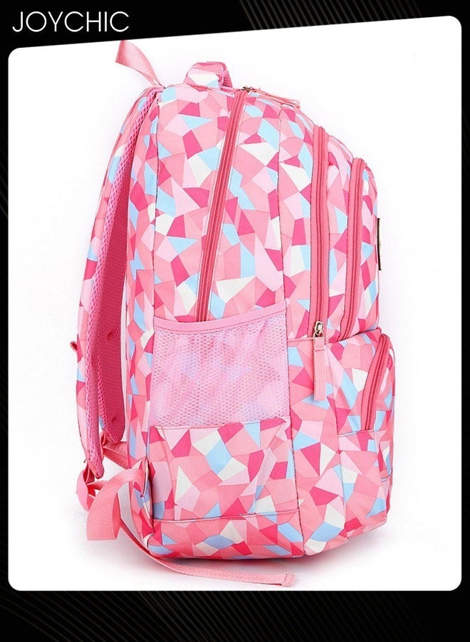 Joychic مجموعة من 3 قطع من حقائب الظهر الملونة للطلاب، حقيبة مدرسية قابلة للتنفس وقابلة للحمل مع حقيبة غداء لطلاب المرحلة الإعدادية والمتوسطية - Image 4