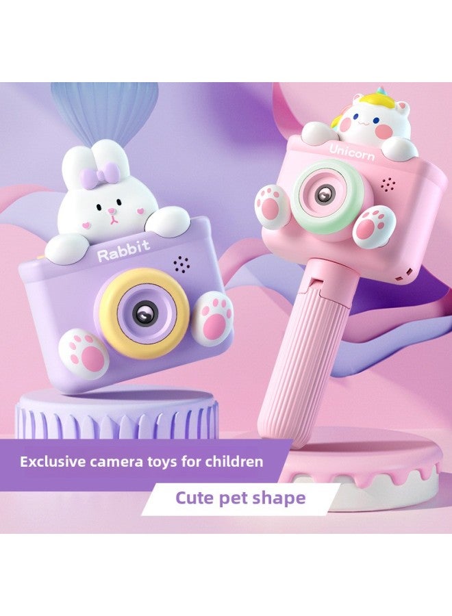 Toys Children's Cartoon Digital Camera Toy Birthday Gift Mini Camera Can Take Photos-Color:Coffee Bear Super Clear Dual Camera + Triangle Bracket +64G + Card Reader - Image 2