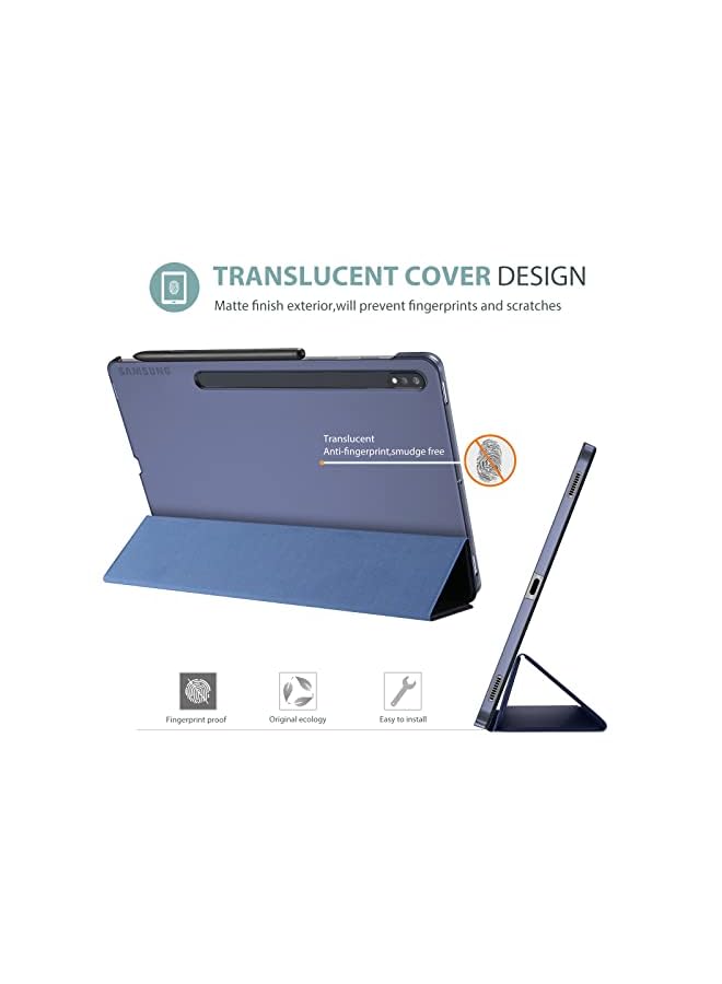 Procases For Galaxy Tab S8 / Tab S7 11 Inch Case, Protective Slim Case Folio Hard Back Stand Smart Cover For 11" Galaxy Tab S8 2022 / Galaxy Tab S7 2020 Sm-X700 X706 T870 T875 T878 –Navy - Image 3