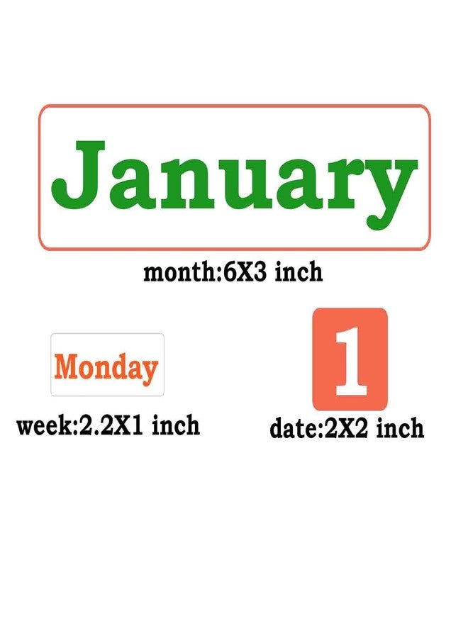 Topabel Calendar Magnets for Whiteboard and Refrigerator 50 Pieces Colorful Magnetic Days of The Week and Months for Classroom and Office - Image 2