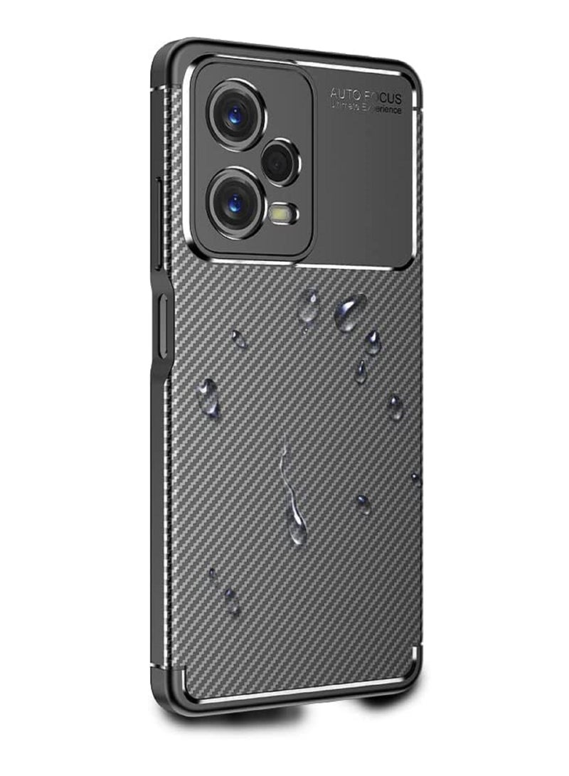 Cover Xiaomi Poco X5 5G  , - Protection Brushed Carbon Fiber Cover Shockproof - With Ultra Protection For Camera - Anti-Scratch Case Slip-Resistant - Black  - Image 4