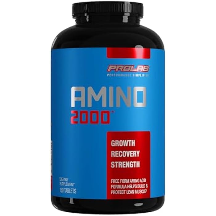 Prolab Amino 2000 Essential Amino Acids Supplement, High-Potency BCAA Blend for Muscle Support & Recovery (150 Tablets) - Image 1