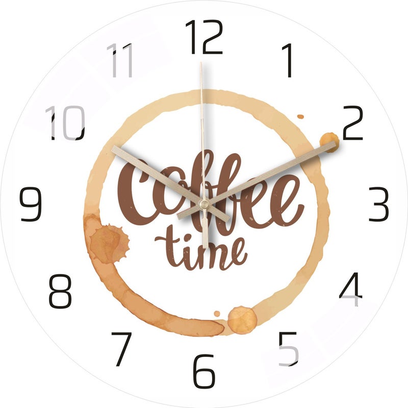 Nordic Light Luxury Wall Clock, Trendy Creative And Stylish Decoration For Living Room And Bedroom, Silent Minimalist Glass Quartz Clock - Image 1