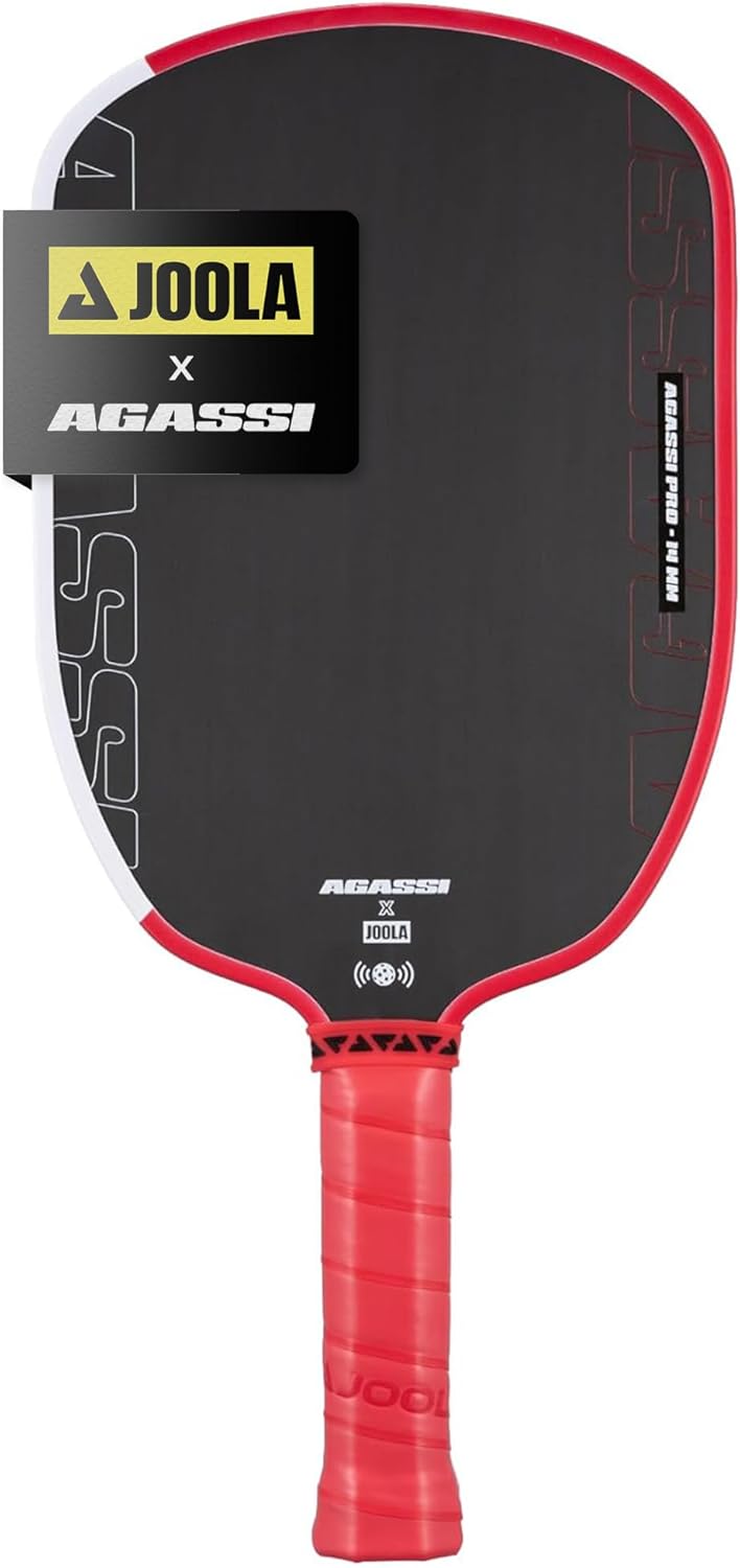 JOOLA Agassi Pro 14mm Pickleball Paddle - Carbon Fiber Surface - Image 1